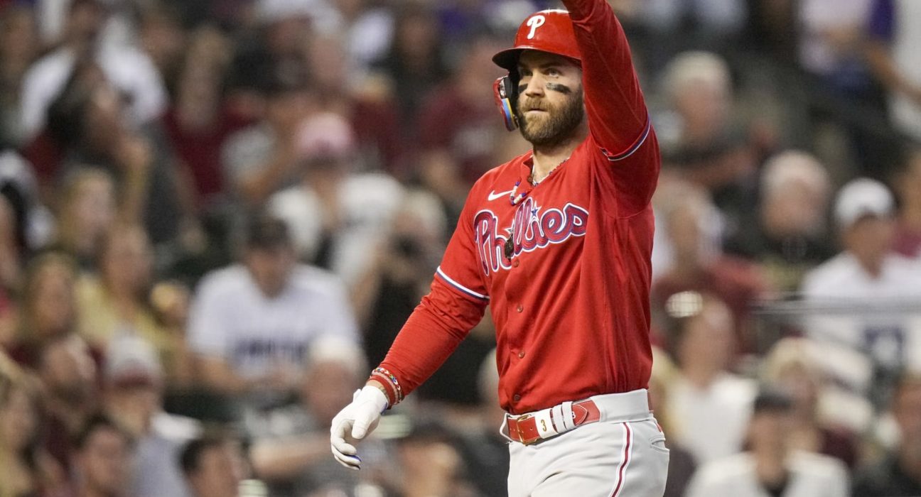 Phillies’ Bryce Harper Garners MVP Hype From Fans in NLCS Game 5 Win vs. D-Backs