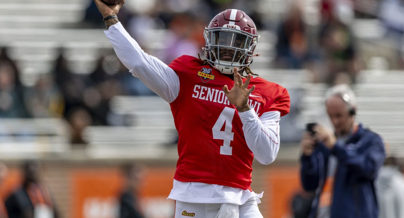 Troubling stat about Jalen Milroe goes viral at Senior Bowl