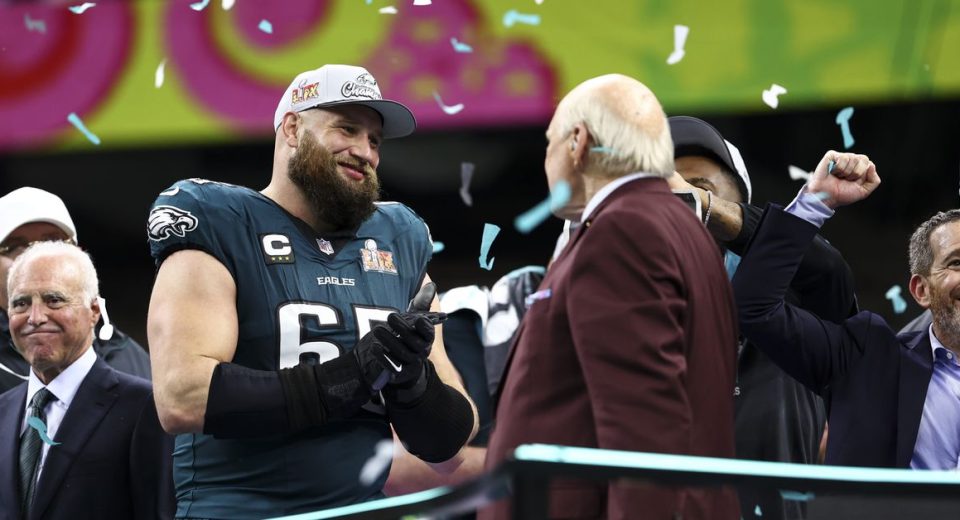 Lane Johnson is looking forward to “many more years to come” with the Eagles