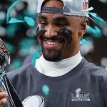 A.J. Brown has an interesting display for his Super Bowl winning game jersey