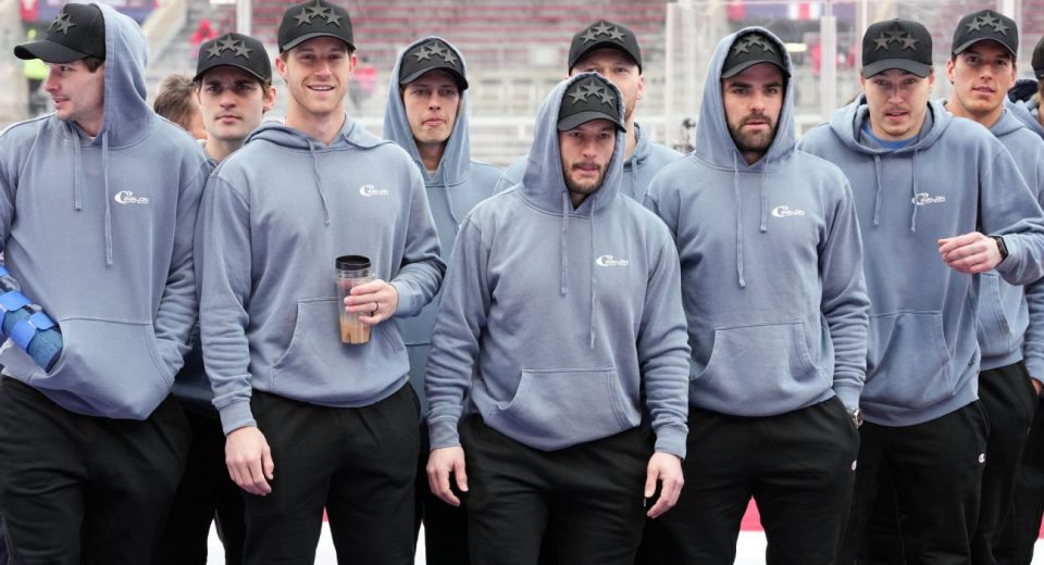 Jackets, Wings honor Gaudreaus at Ohio Stadium