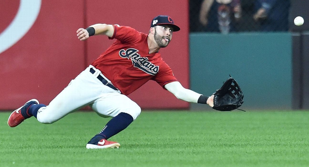 Ex-outfielder Naquin joins Guardians as pitcher