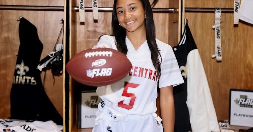 Saints host kickoff event for the Mississippi Saints Girls High School Flag Football program 