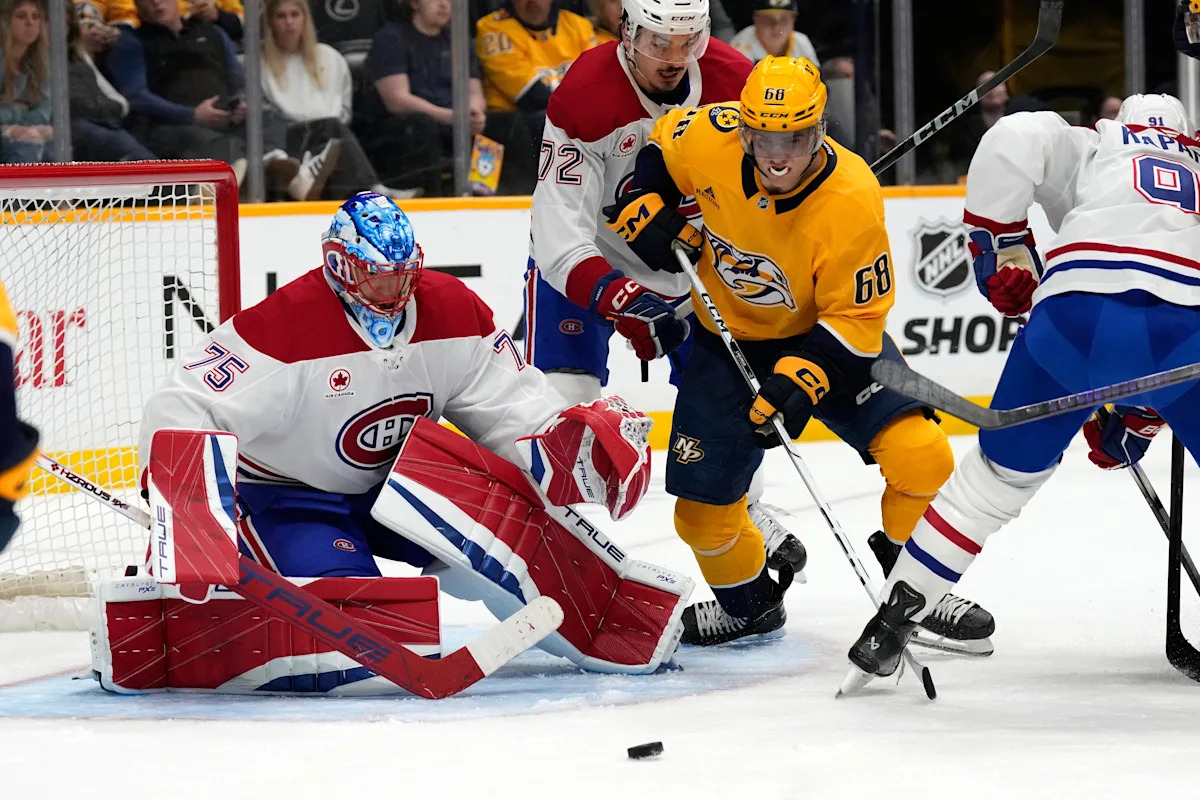 Caufield and Laine score in 2nd period to rally the Canadiens to a 2-1 win over the Predators