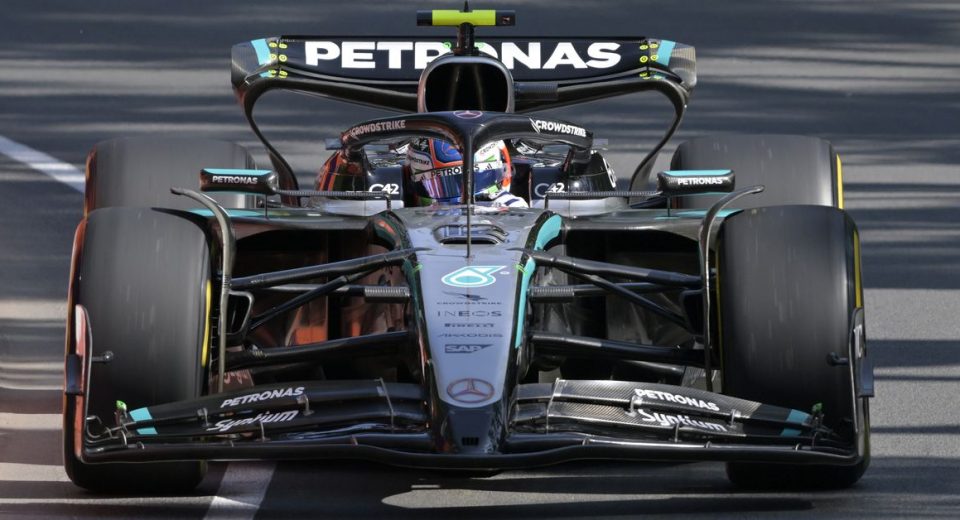 George Russell jabs Max Verstappen’s penalty status after qualifying at Canadian GP