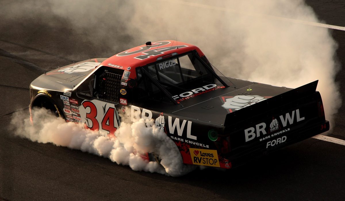 Layne Riggs wins Pocono NASCAR Truck shocker after issues take out leaders
