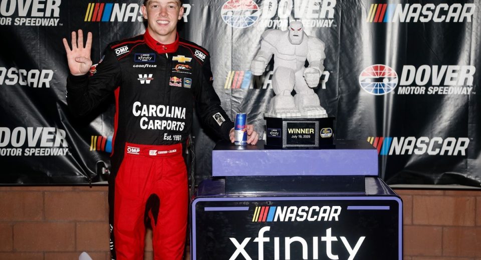 Connor Zilisch wins rain-shortened NASCAR Xfinity race at Dover