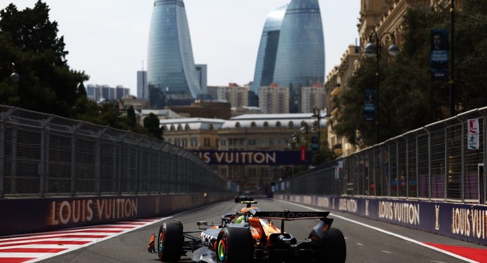 F1 Azerbaijan GP: Lando Norris leads McLaren 1-2 in FP1 after red flag delays