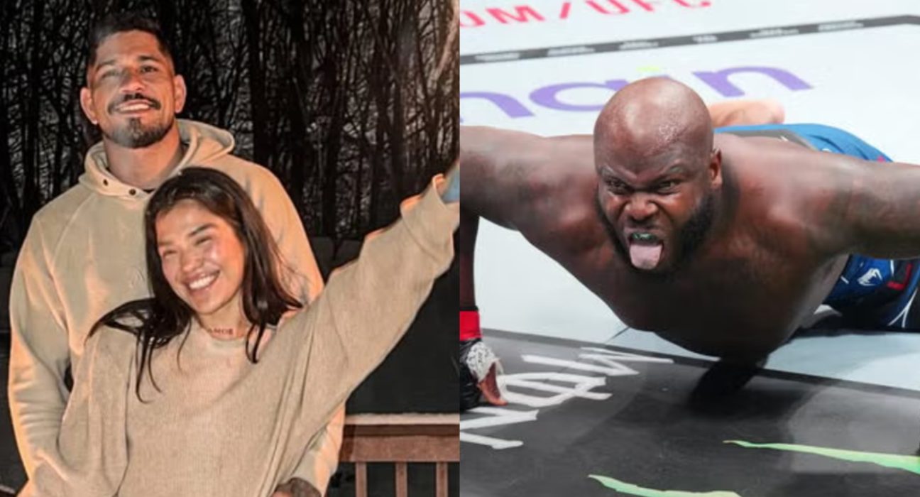 Derrick Lewis goes viral after reacting to breakup between Alex Pereira and Tracy Cortez