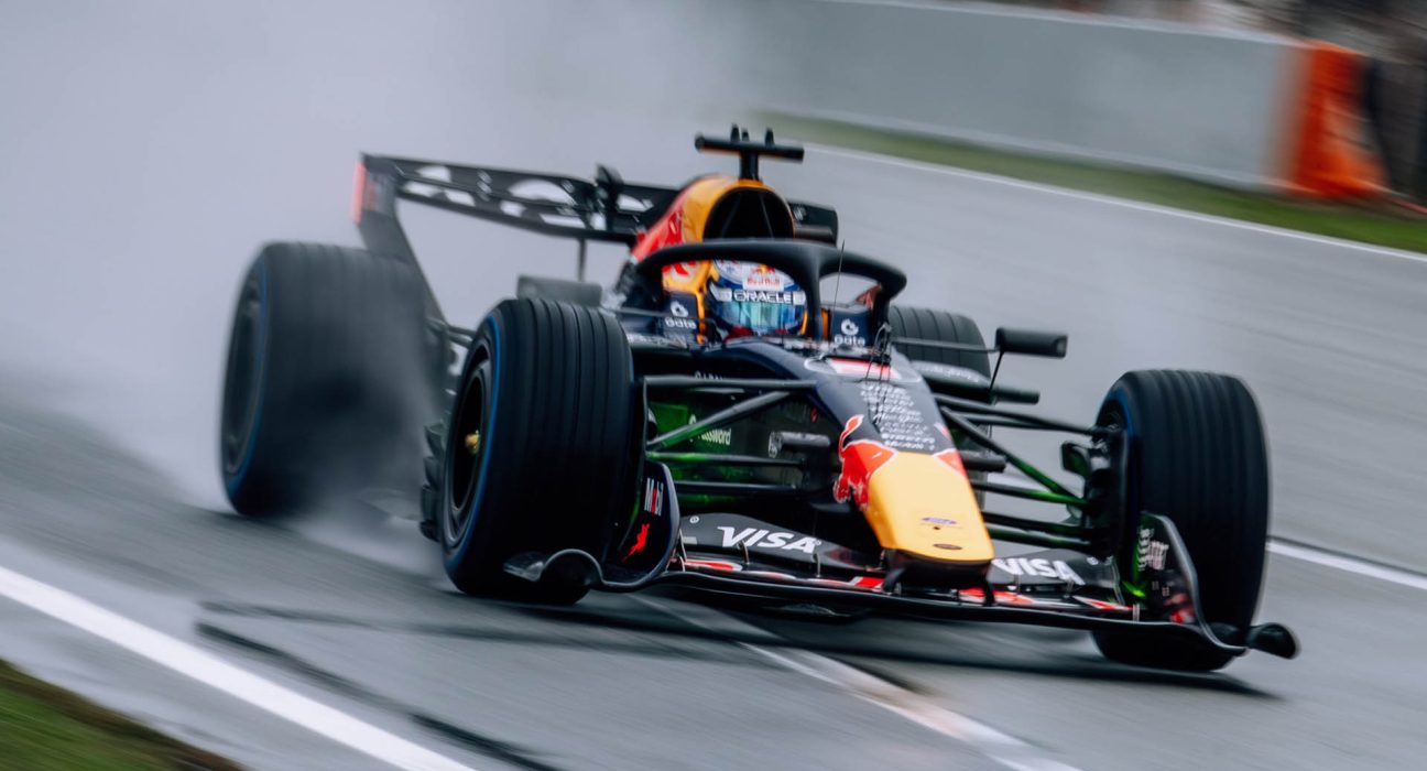 Hadjar crashes as rain disrupts Barcelona shakedown