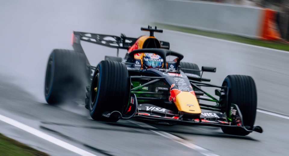 Hadjar crashes as rain disrupts Barcelona shakedown
