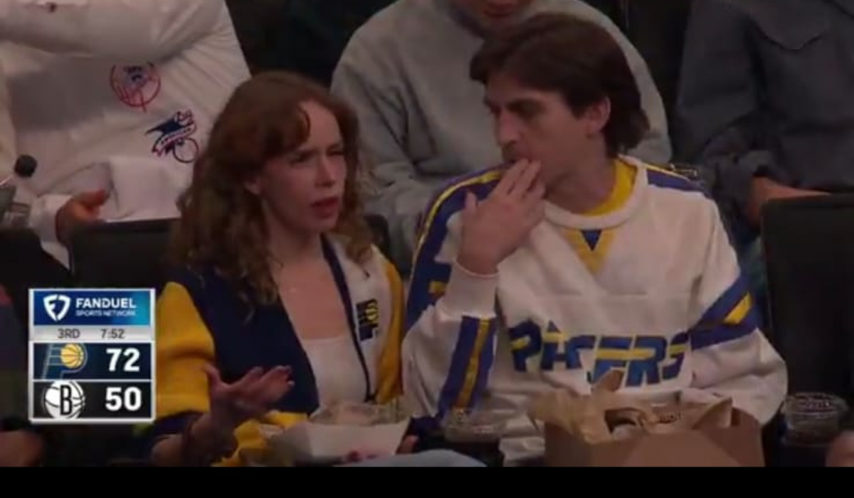 Cameras Catch Female Pacers Fan’s Heated Courtside Exchange With Partner During Game