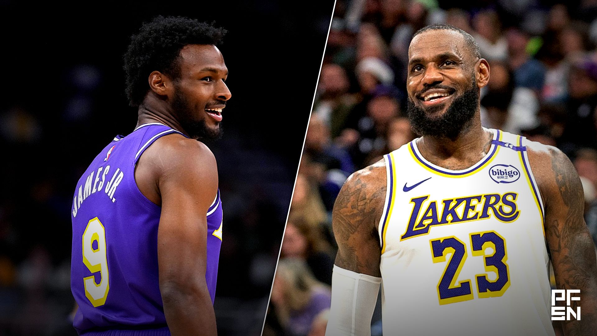 ‘Coolest Thing Ever’ — NBA World Reacts as Bronny James Sets Up LeBron James for Fast-Break Dunk in Lakers-Warriors Game