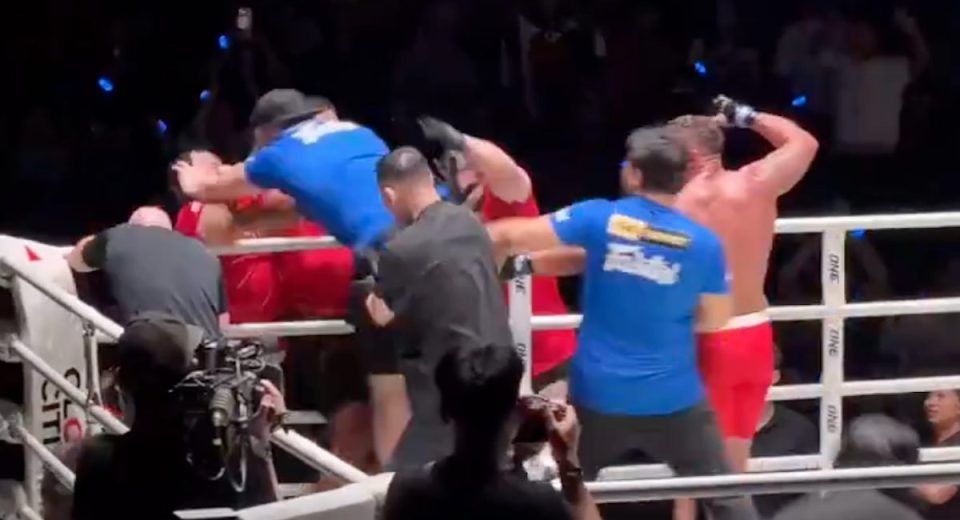 VIDEO | Wild brawl breaks out after ONE Championship heavyweight title fight