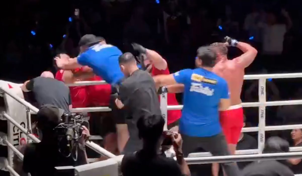 VIDEO | Wild brawl breaks out after ONE Championship heavyweight title fight