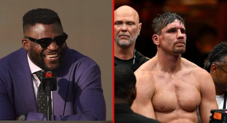 Francis Ngannou reacts as Jake Paul pitches MVP MMA clash against Rico Verhoeven