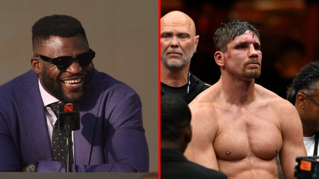 Francis Ngannou reacts as Jake Paul pitches MVP MMA clash against Rico Verhoeven