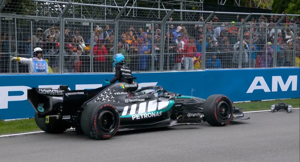 Russell craque à Montréal et se retrouve en plus sanctionné par la FIA !