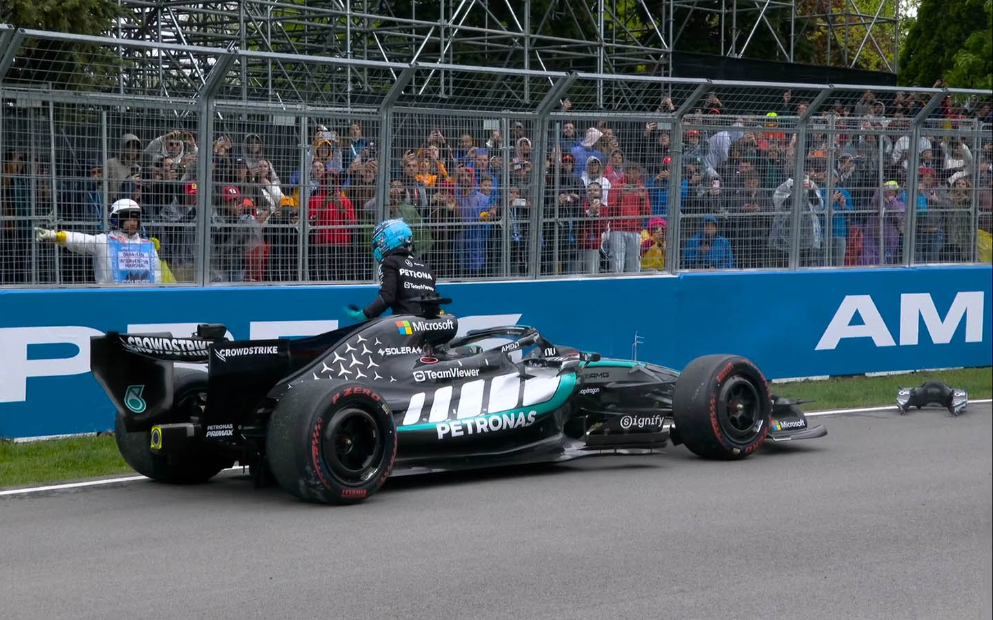 Russell craque à Montréal et se retrouve en plus sanctionné par la FIA !