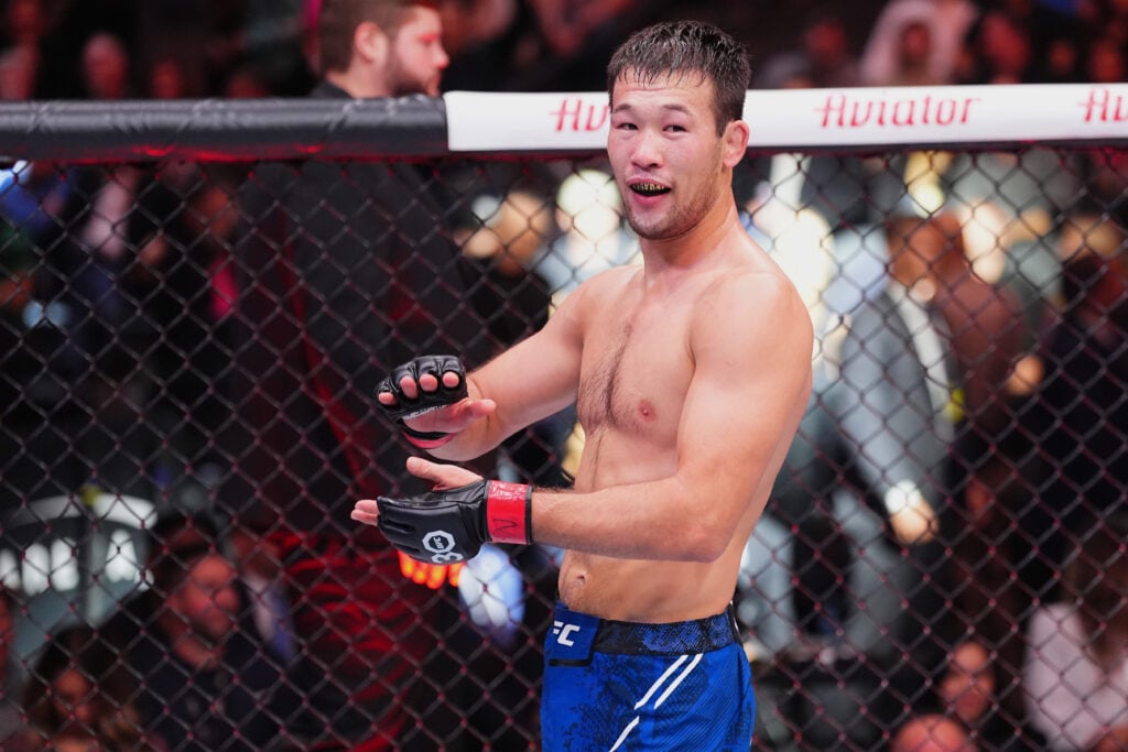 Shavkat Rakhmonov returns to contact training months after being spotted on crutches