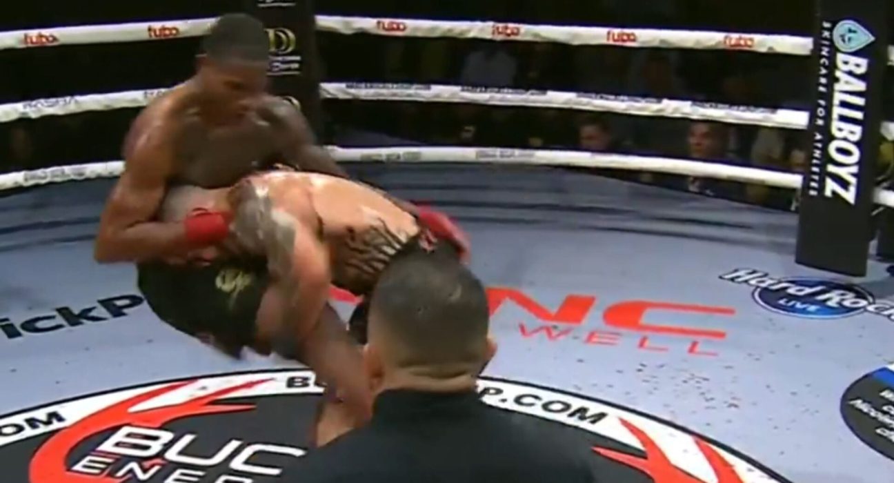 BKFC main event ends in disqualification after cult UFC favorite injures opponent with a takedown