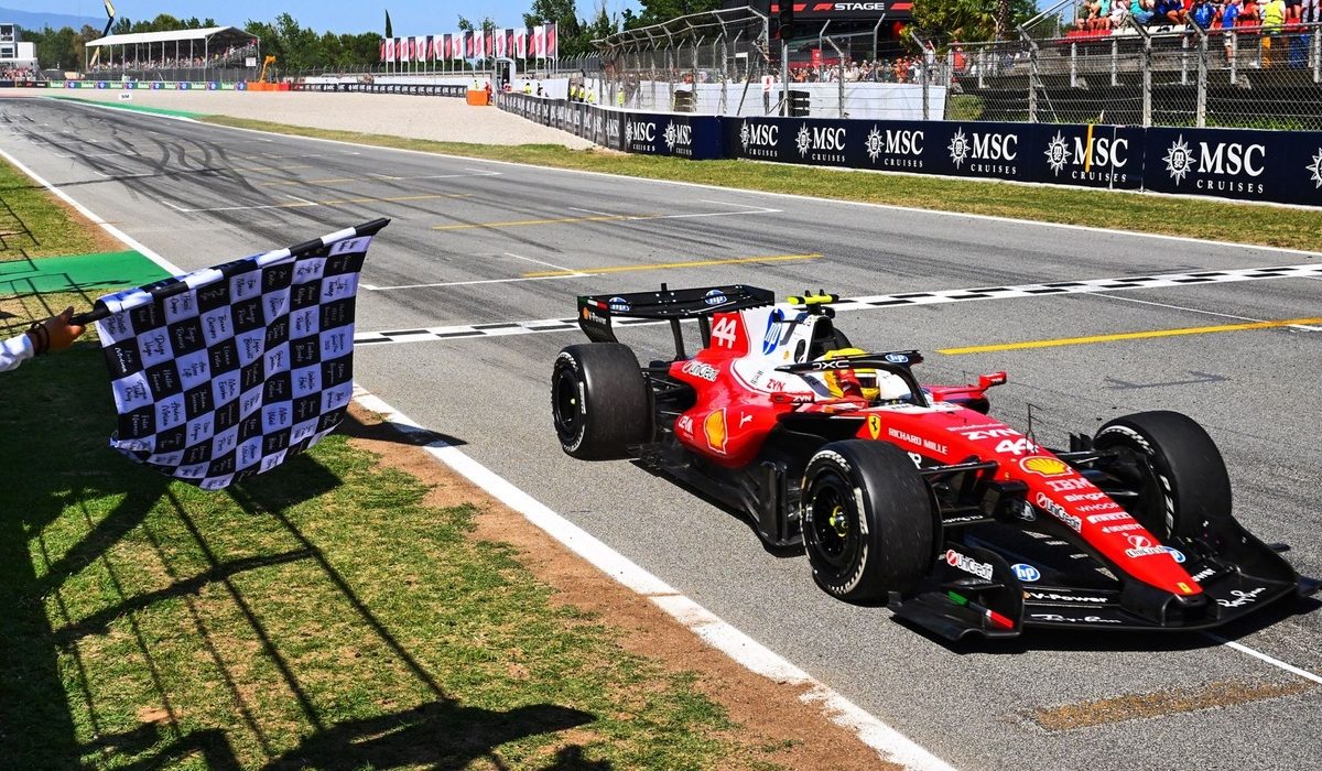 F1 Barcelona GP: Lewis Hamilton takes maiden Ferrari win as Kimi Antonelli retires late