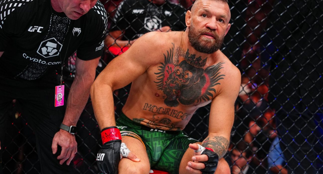 Watch Max Holloway’s son taunt Conor McGregor from ringside after 1-minute loss at UFC 329