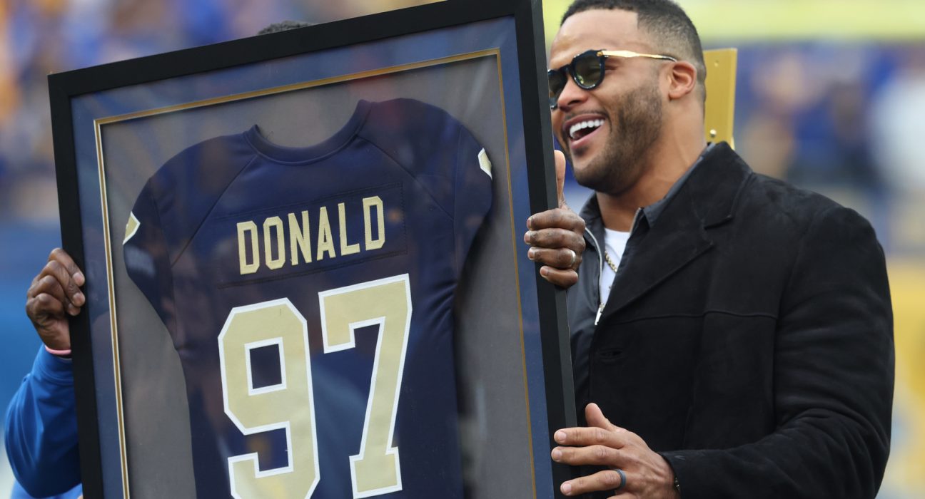 Rams GM Les Snead, Myles Garrett open up about potential Aaron Donald return
