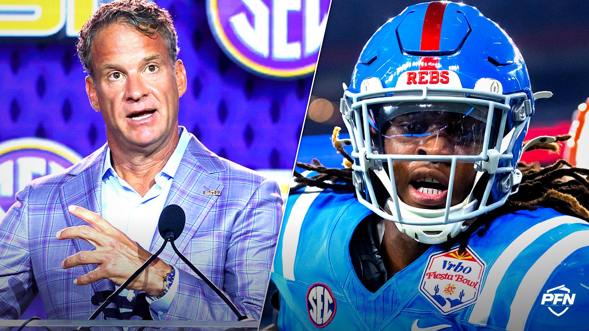 ‘Really Poor Justification Coach,’ ‘No Shame’ — CFB Fans Rip Lane Kiffin As LSU HC Defends Welcoming Dae’Quan Wright