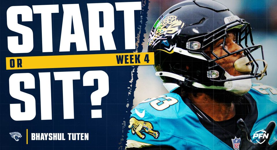 Bhayshul Tuten Fantasy Week 4 Start or Sit: A Defined Hierarchy Makes Him an RB2
