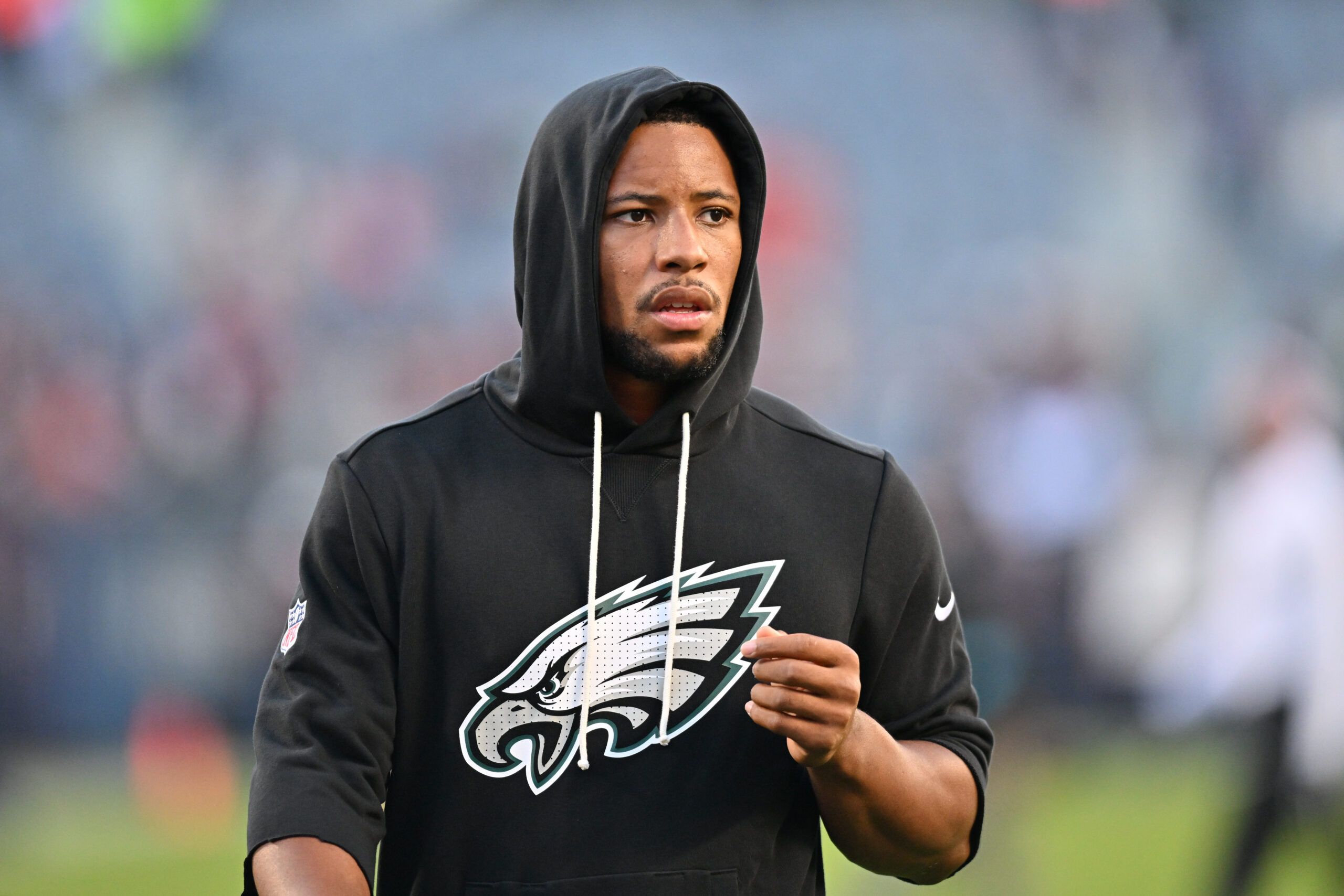 ‘Why Not Trade for Saquon Barkley?’ — Mike Florio Fires Up Trade Talk, Telling NFC Heavyweights to Pounce For Eagles All-Pro