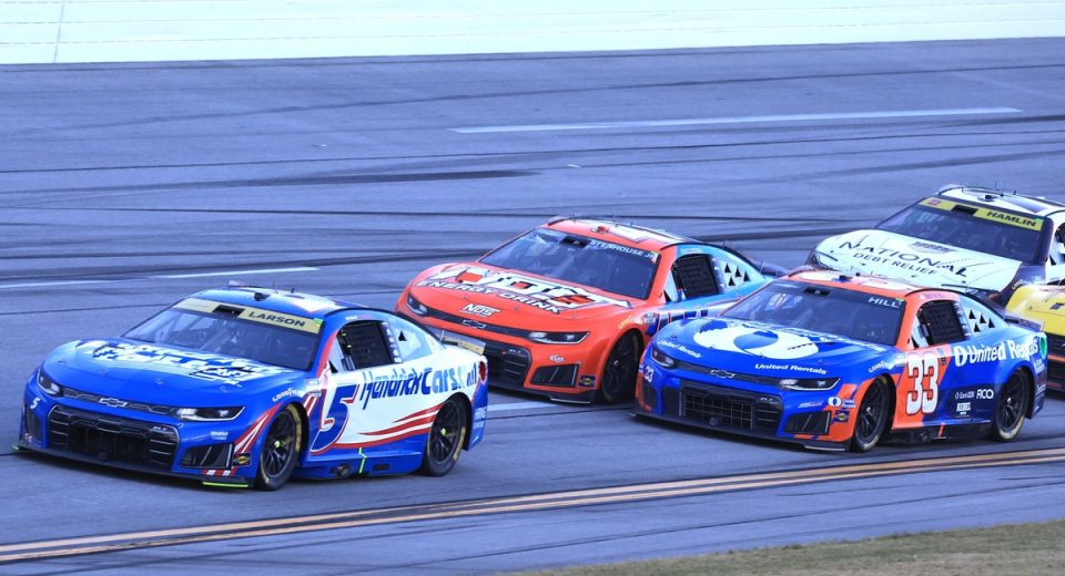 What happened to Austin Hill at the end of Talladega NASCAR Cup race?